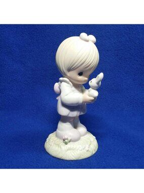Precious Moments Wishing You A Happy Easter Figurine 109886 Flower Mark No Box